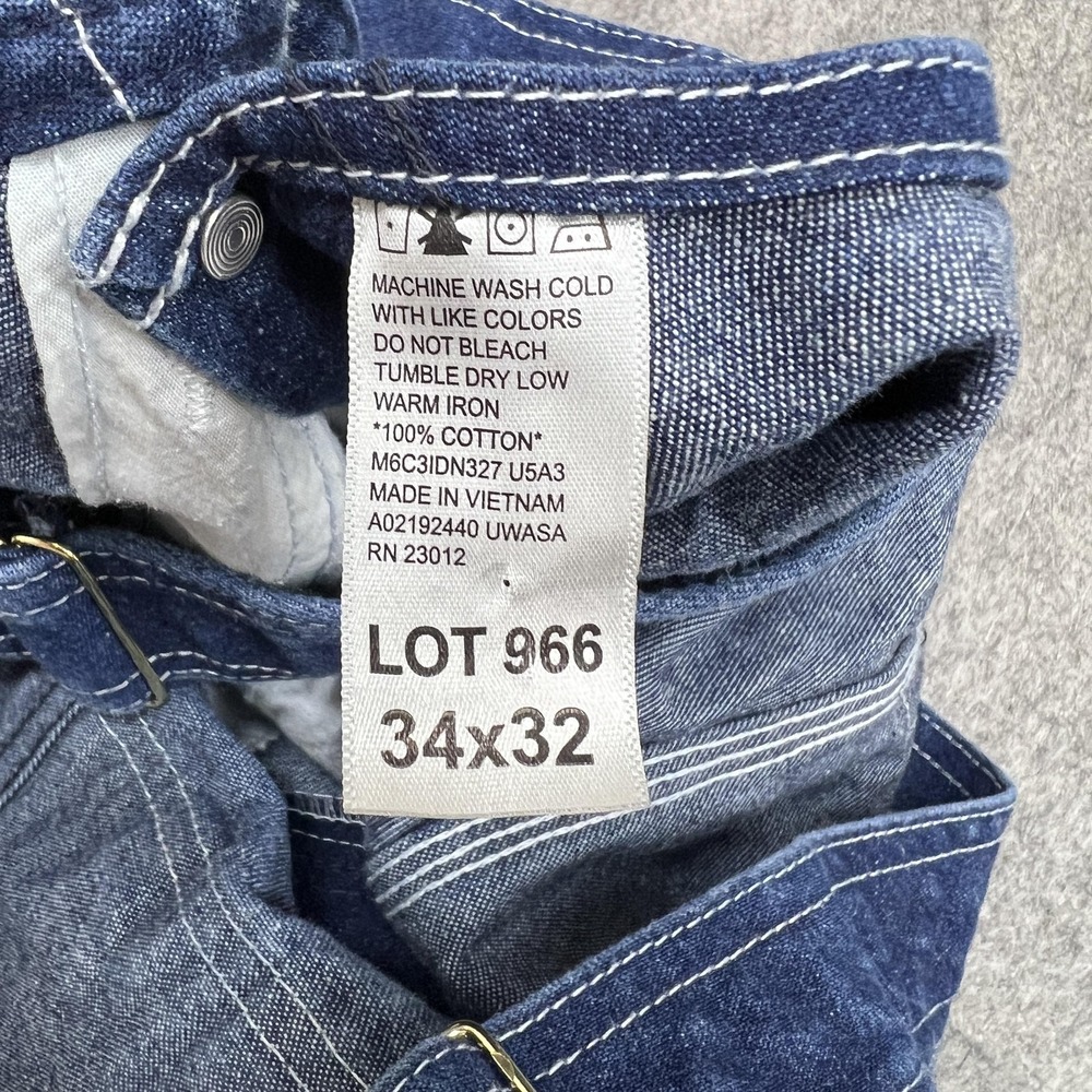 Men's Dark Blue Denim Overalls - Classic Workwear - Picture 4 of 11